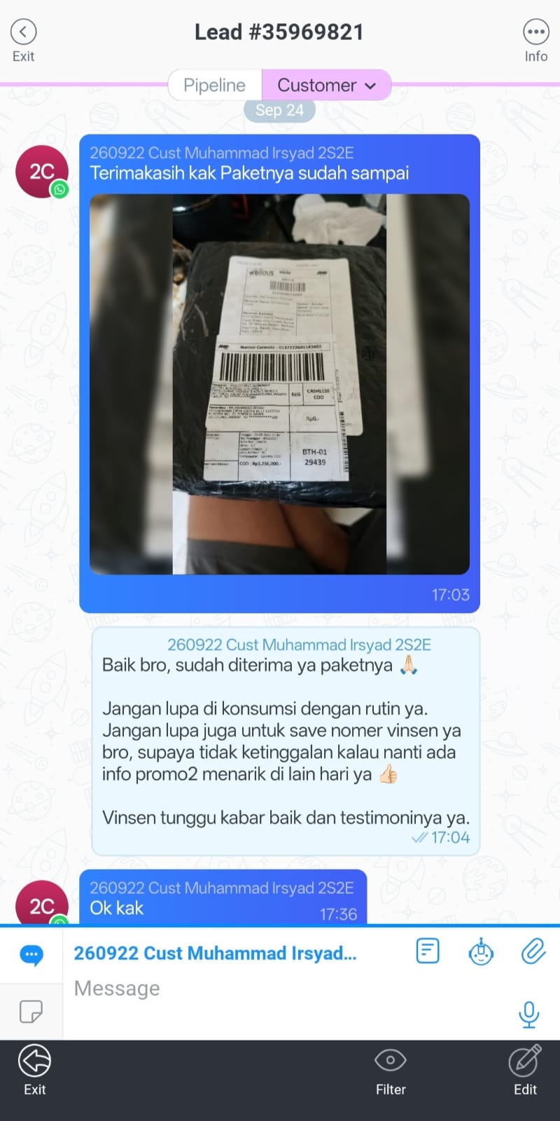 Bukti Paket Sampai GLOWMOR 8