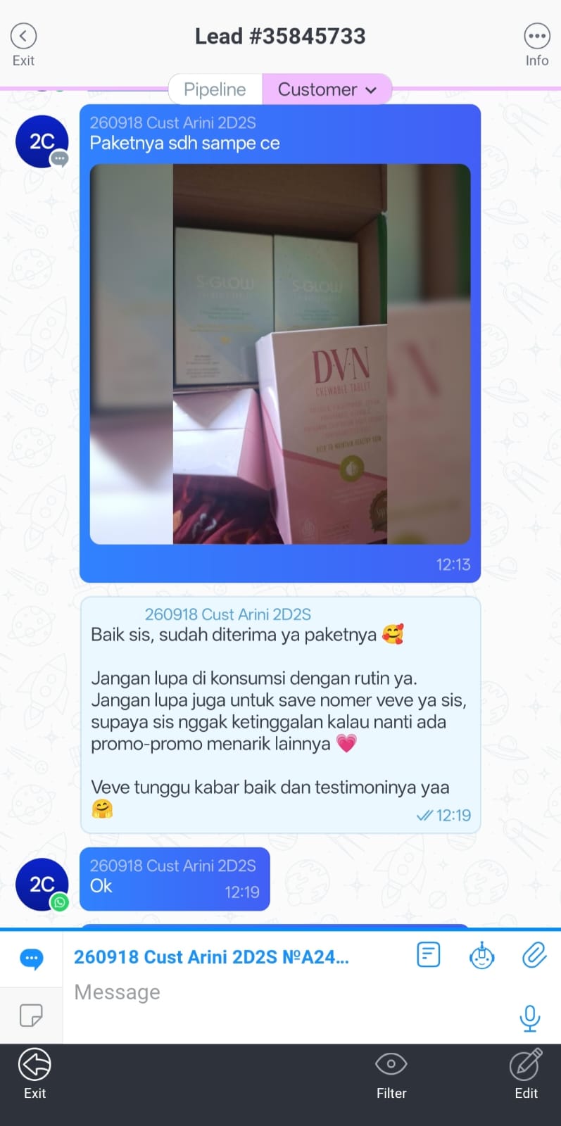Bukti Paket Sampai GLOWMOR 11