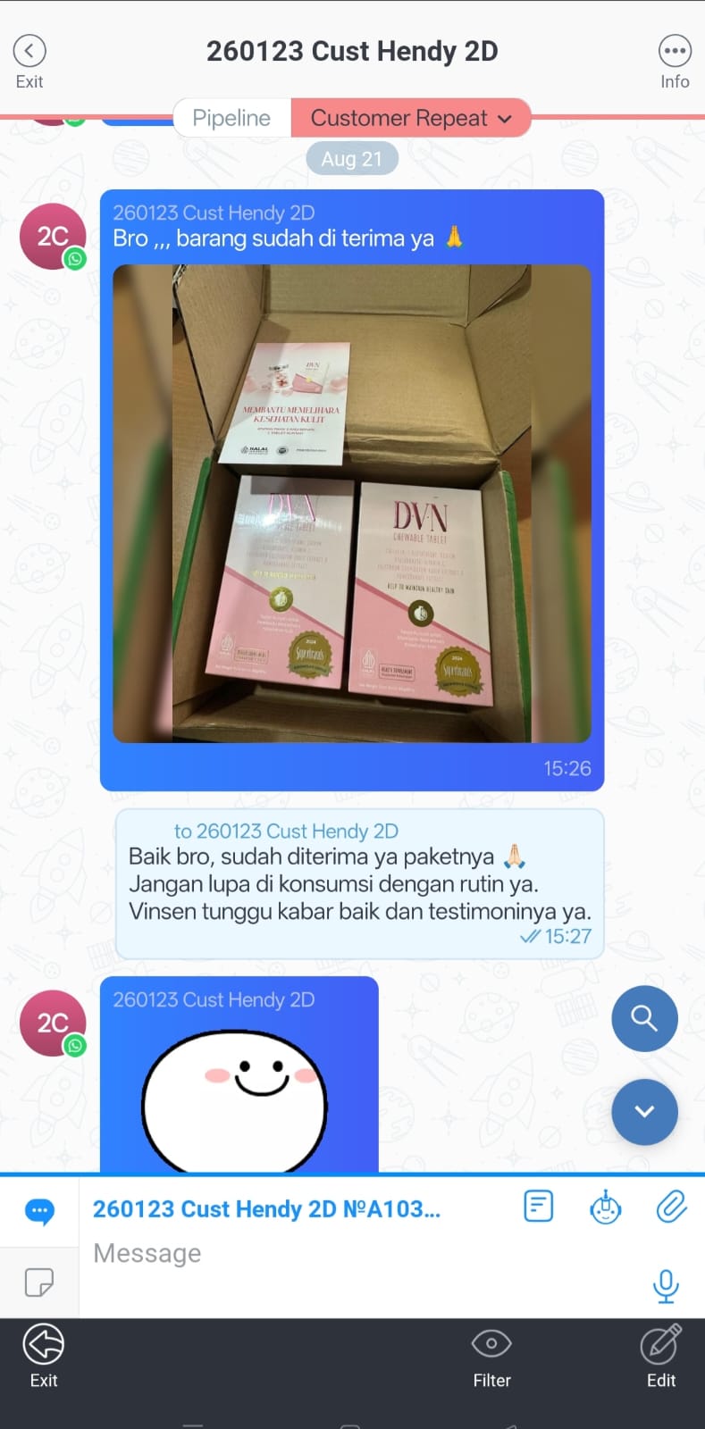 Bukti Paket Sampai GLOWMOR 5
