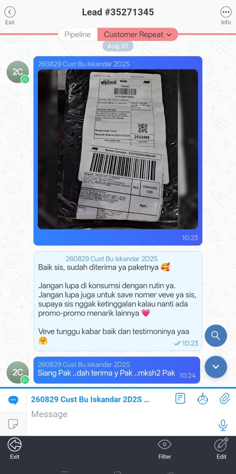Bukti Paket Sampai GLOWMOR 9